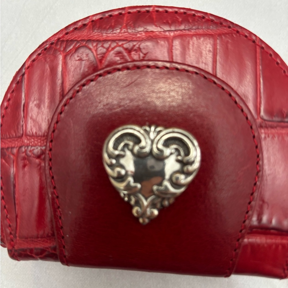 Brighton Red Coin Purse with Silver Detail
